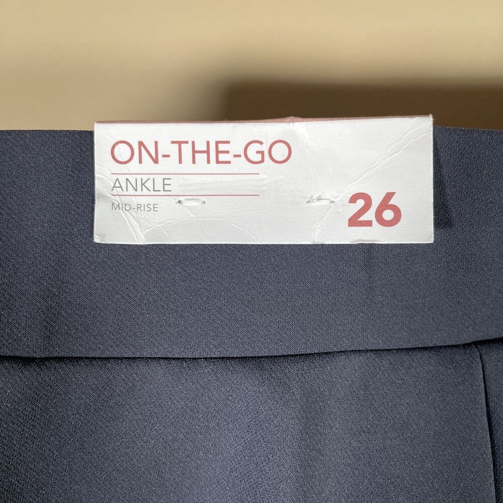 NWT Lane Bryant On The Go Pants PLUS 26 Ankle Mid-Rise Blue-Gray Pockets - Picture 6 of 14